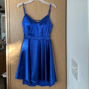 City Triangles Royal Blue Satin Special Occasion Dress